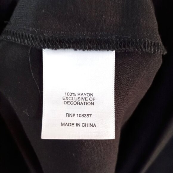 A.N.A Black Embroidered Dress XL Women’s Elegant Casual Work Party NWT - Picture 8 of 8